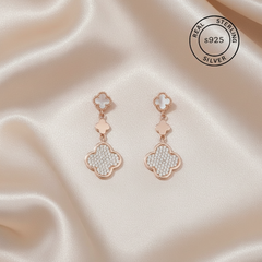 925 Sterling Silver Clove Dangles (Rosegold)