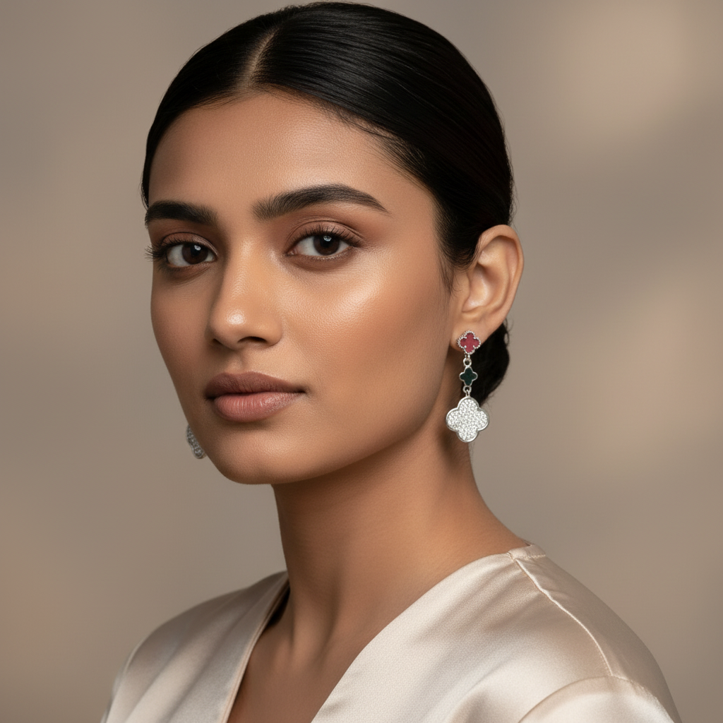 925 Sterling Silver Clove Dangles (Silver)