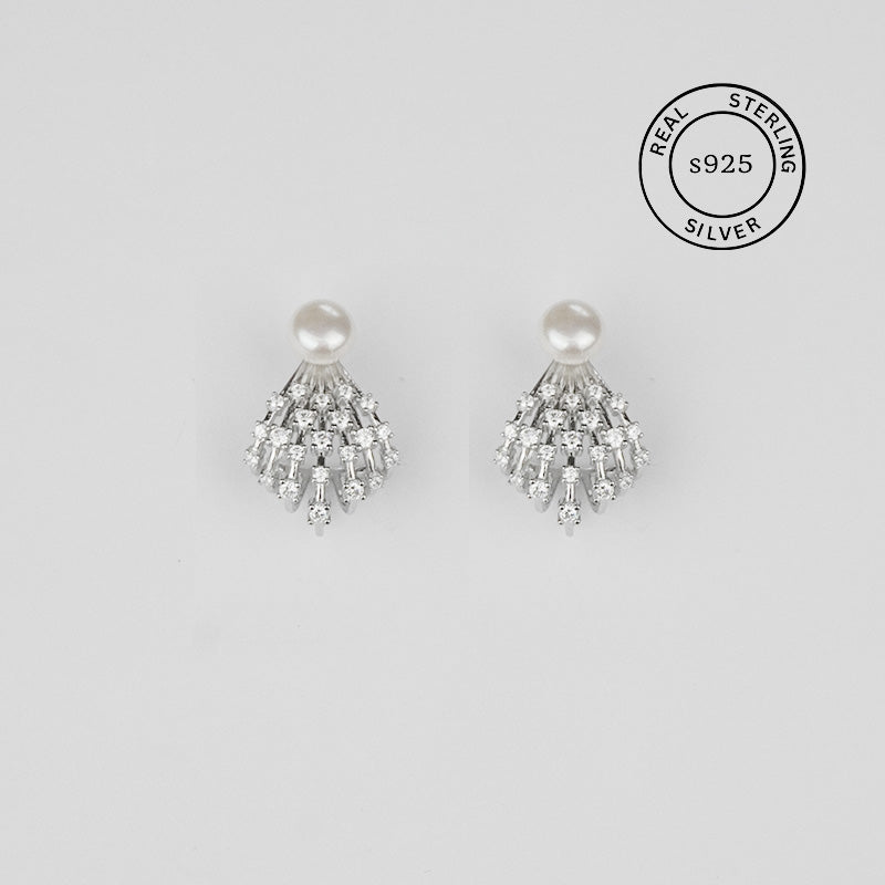 925 Sterling Silver Queens Elegance Studs