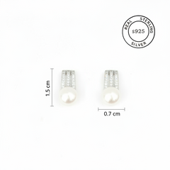 925 Sterling Silver Minimal Pearl Drop Earrings