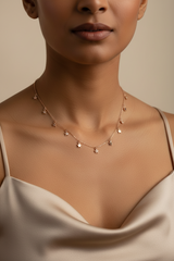 925 Sterling Silver Rosegold Twilight Whisper Necklace