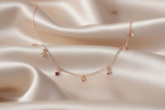 925 Sterling Silver Rosegold Twilight Whisper Necklace
