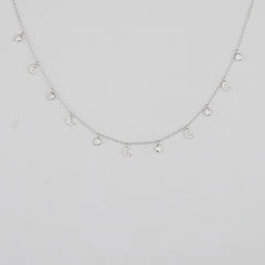 925 Sterling Silver Moon Lit Necklace