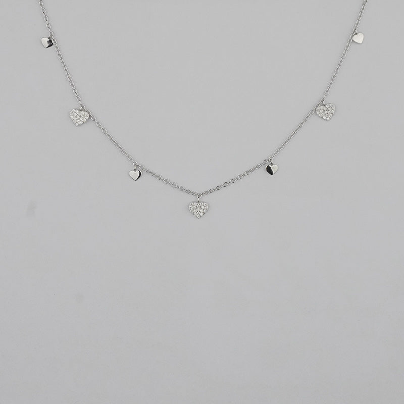925 Sterling Silver Harmony Hearts Necklace