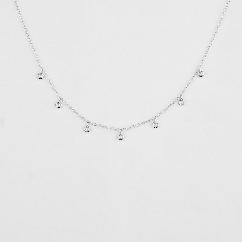 925 Sterling Silver Dew Drops Necklace