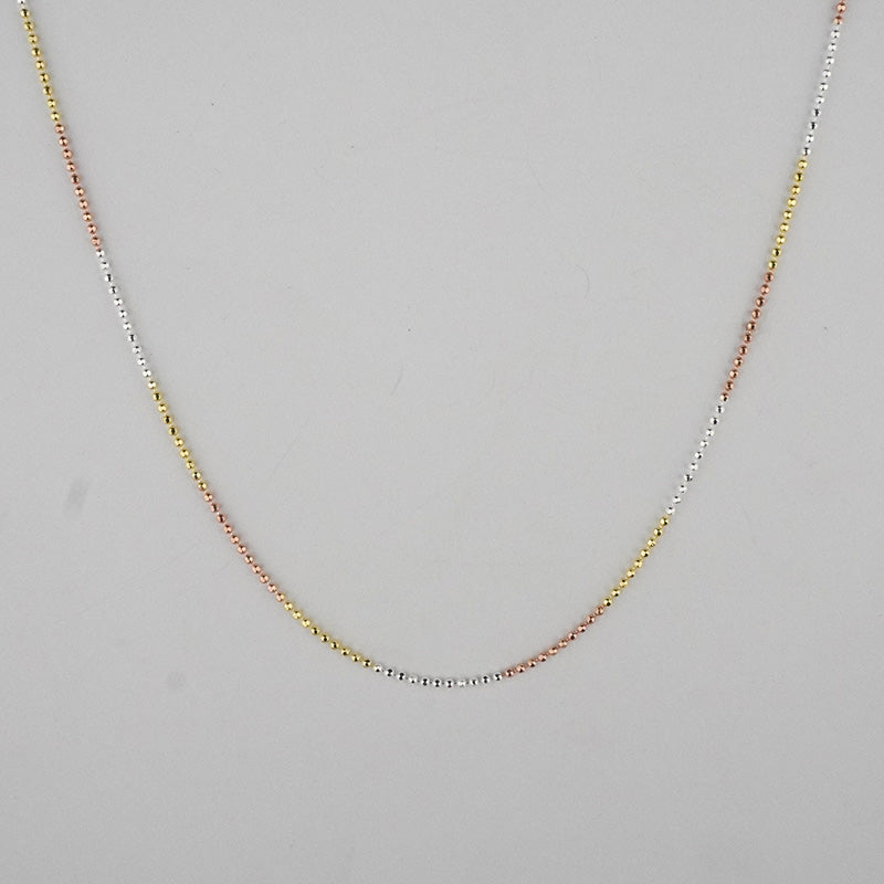 925 Sterling Silver Tricolor Dainty Bead