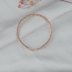 925 Sterling Silver Rose gold Twist Elegance Bracelet