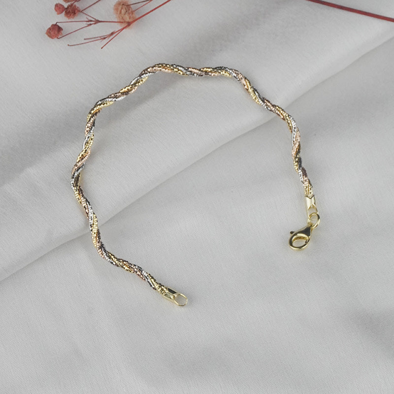 925 Sterling Silver Trio Twist Bracelet