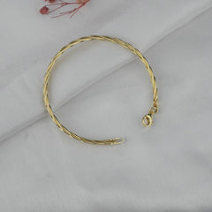925 Sterling Silver Golden Twist Bracelet