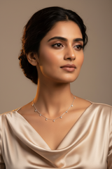 925 Sterling Silver Classic Spark Drop Charm Necklace