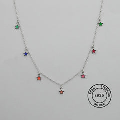 925 Sterling Silver Pop Star Charm Necklace