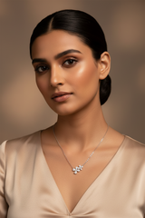 925 Sterling Silver Bloom Spark Charm Necklace