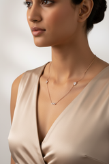 925 Sterling Silver Rosegold Infinity Bloom Charm Necklace