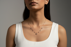 925 Sterling Silver Rosegold Royal Crown Charm Necklace