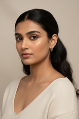 925 Sterling Silver Eternal Spark Hoop Earrings