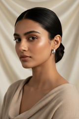 925 Sterling Silver Blue Spark Hoop Earrings