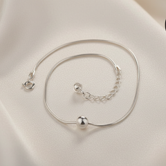 925 Sterling Silver Minimal Ball Anklet