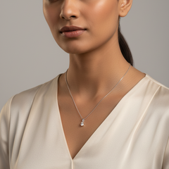 925 Sterling Silver Solitaire Chain Pendant