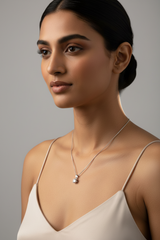 925 Sterling Silver Solitaire Chain Pendant