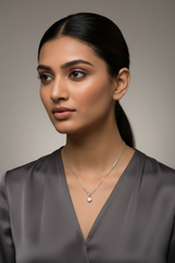 925 Sterling Silver Solitaire Chain Pendant