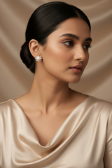 925 Sterling Silver Floral Pearl Studs