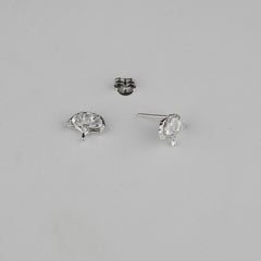 Pair of silver earrings with AAA+ CZ zircons