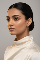 925 Sterling Silver Midnight Blue Silver Hoops