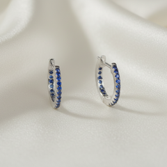 925 Sterling Silver Ocean Spark Hoops
