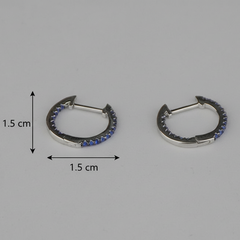 925 Sterling Silver Ocean Spark Hoops