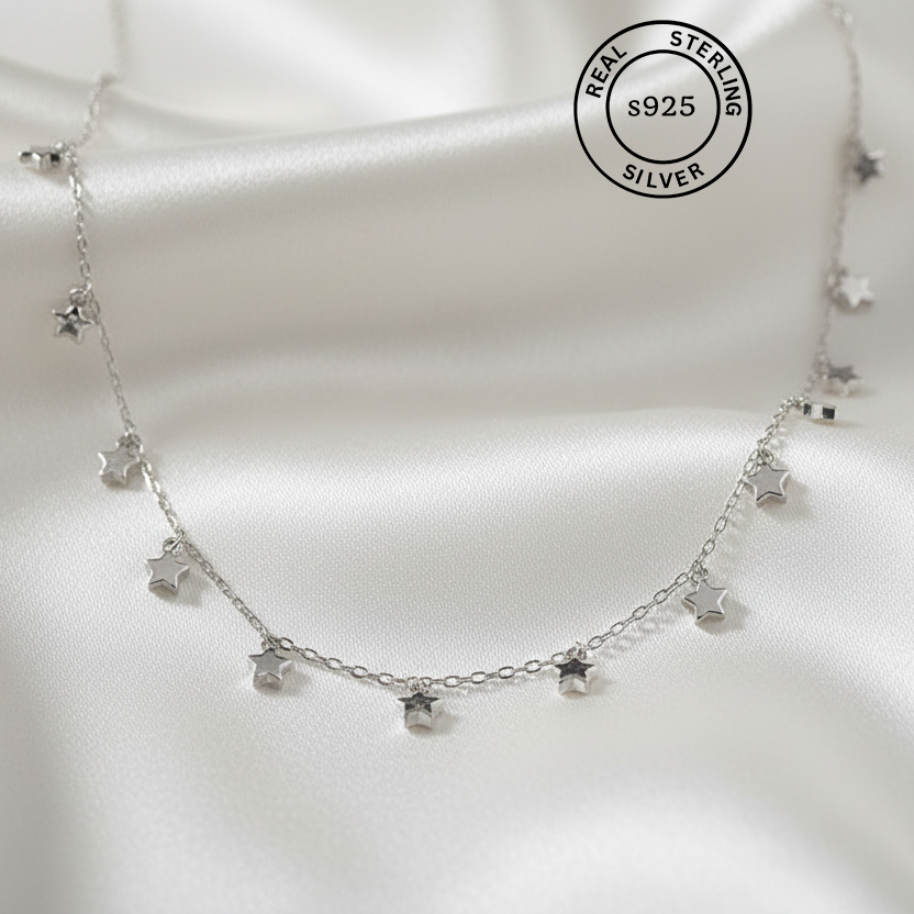 925 Sterling Silver Starlight Charm Necklace