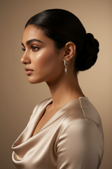 925 Sterling Silver Crystal Dagger Hoops