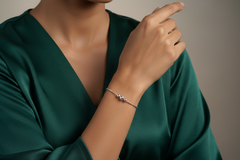 925 Sterling Silver Minimal Bead Snake Chain Bracelet