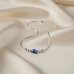 925 Sterling Silver Minimal Evil Eye Bracelet