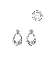 Silver Lava Drop Dangles