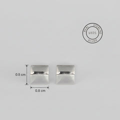 Silver Mother Of Pearl Square Studs