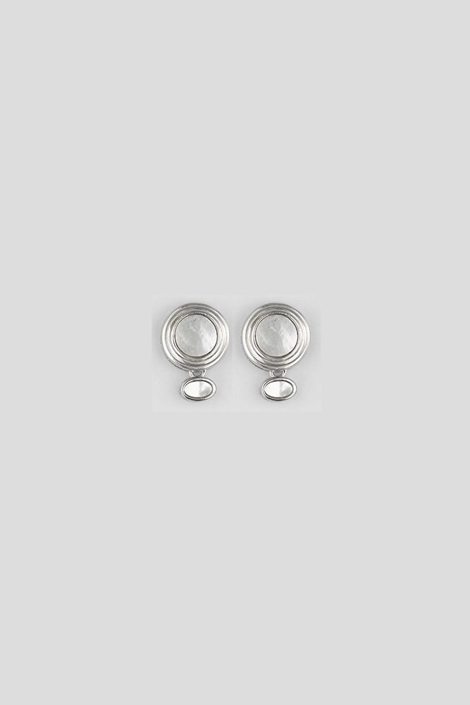 Silver Mother Of Pearl Studs