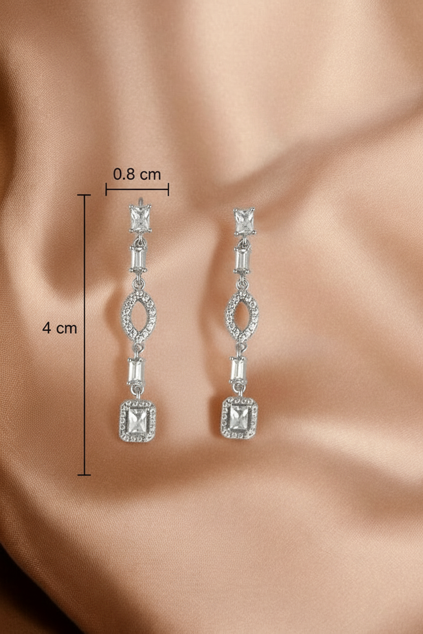 Silver Radiant Elegance Danglers