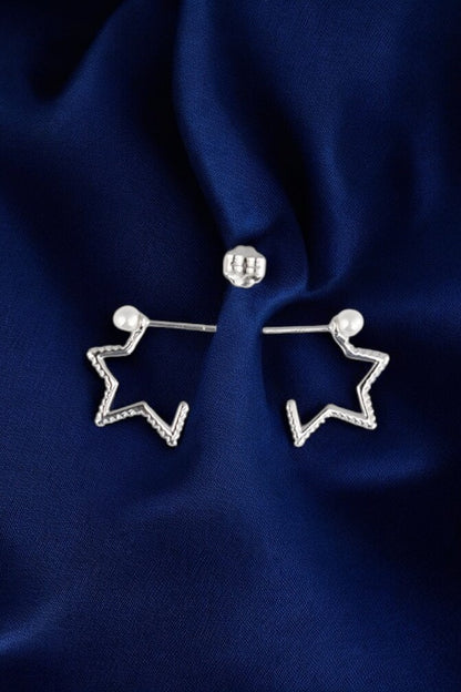 Silver Star Stuck Earrings