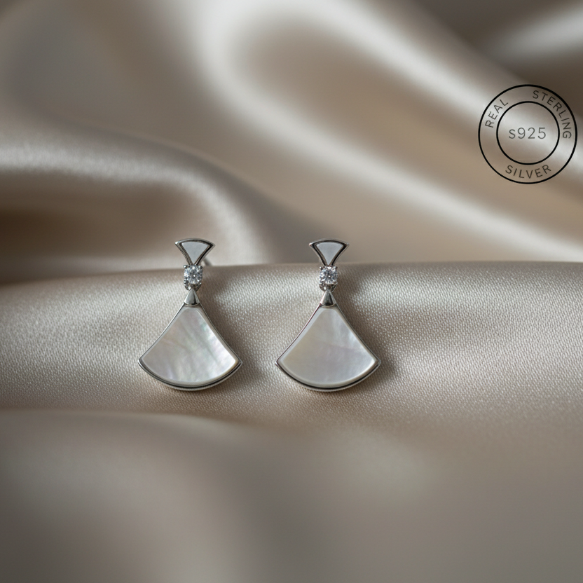 Silver Mother of Pearl Dangles