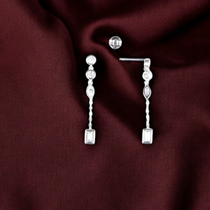 Silver Minimal chic Danglers