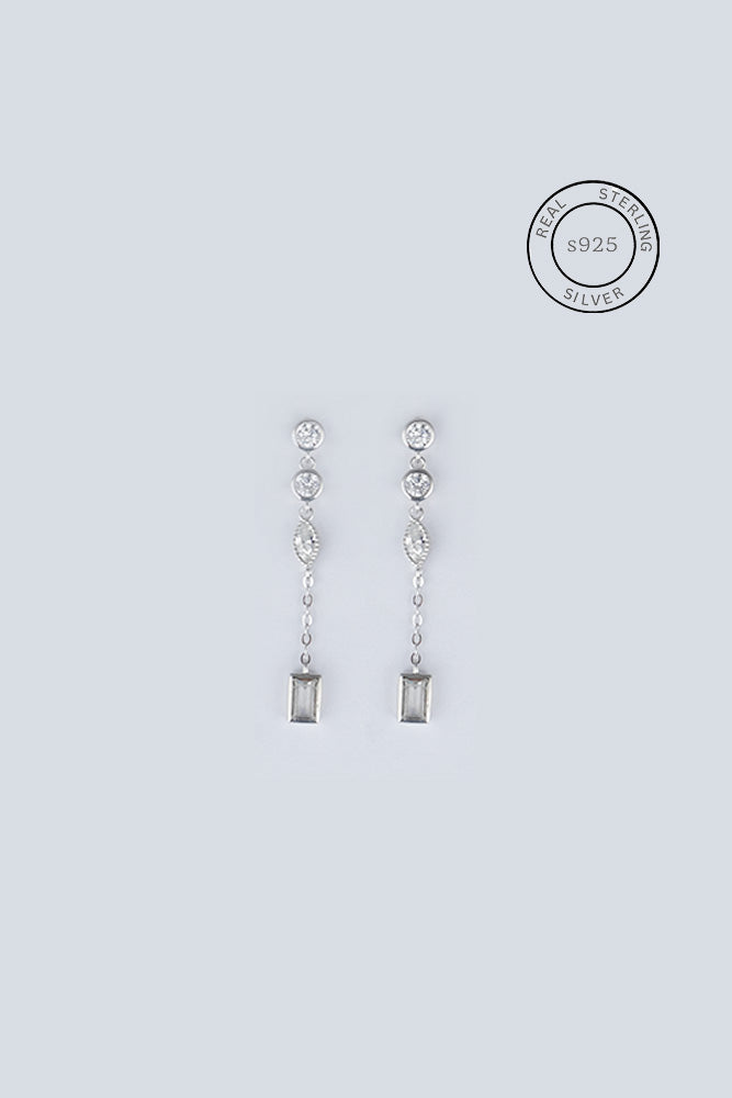 Silver Minimal chic Danglers