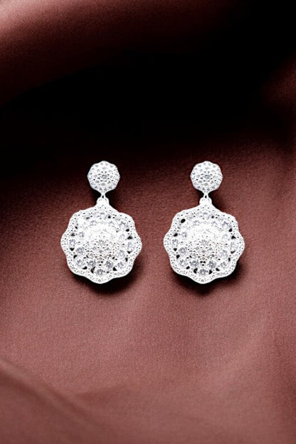 Silver Zircon Elegance Danglers