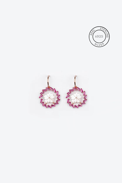 Rosegold Rani Pink Floral Earrings