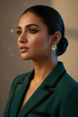 925 Sterling Silver Gold Pearl Studs