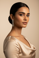 925 Sterling Silver Link Drop Earrings