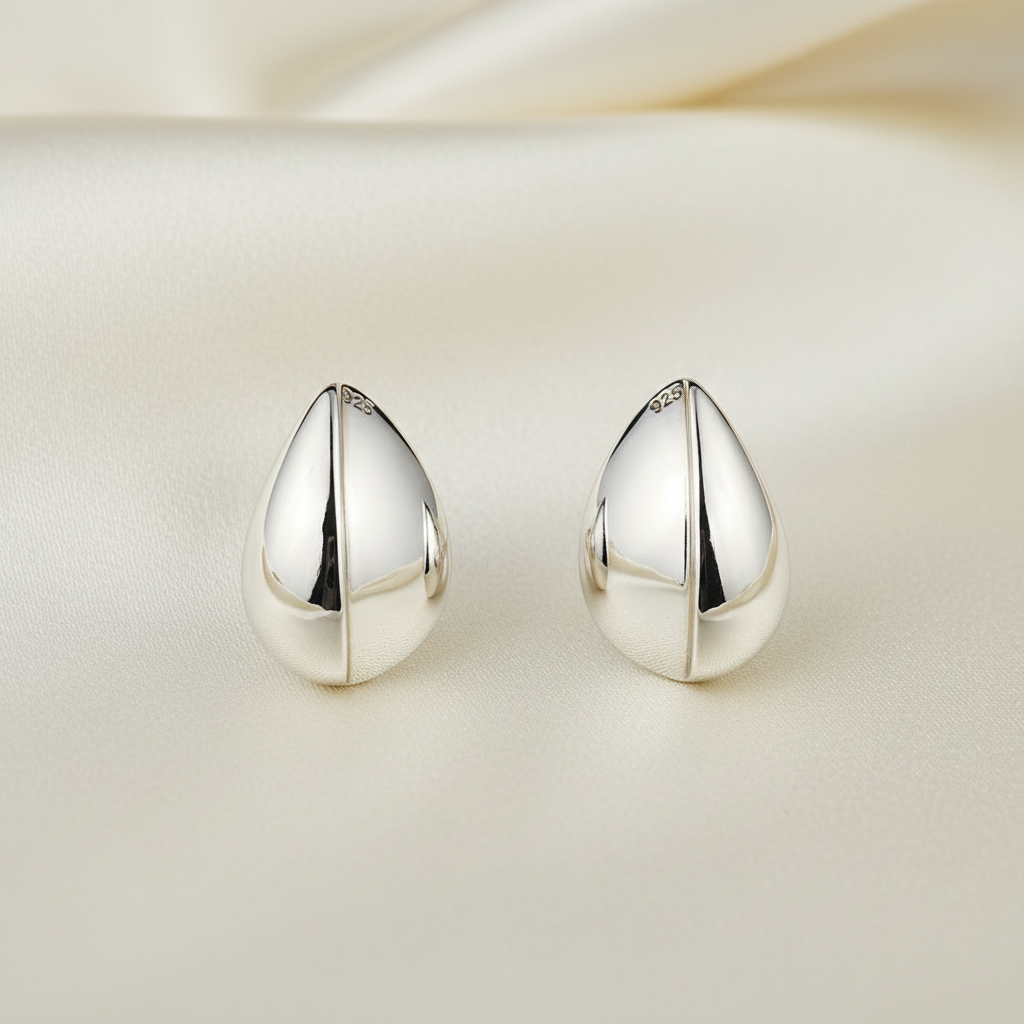 925 Sterling Silver Mother of Pearl Drop Studs