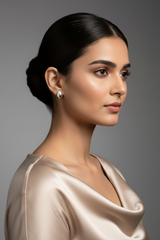 925 Sterling Silver Gold Mother of Pearl Drop Studs