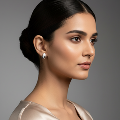 925 Sterling Silver Gold Mother of Pearl Drop Studs