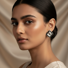 925 Sterling Silver Geometric Studs