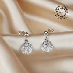 925 Sterling Silver Crystal Drop Studs